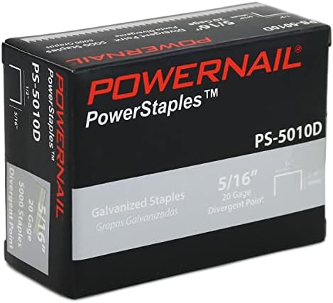 Powernail PS5010D 20-as 1/2 Hüvelyk Korona 5/16 Hüvelykes Hossza Eltérő Pont Vágott (Doboz 5000)